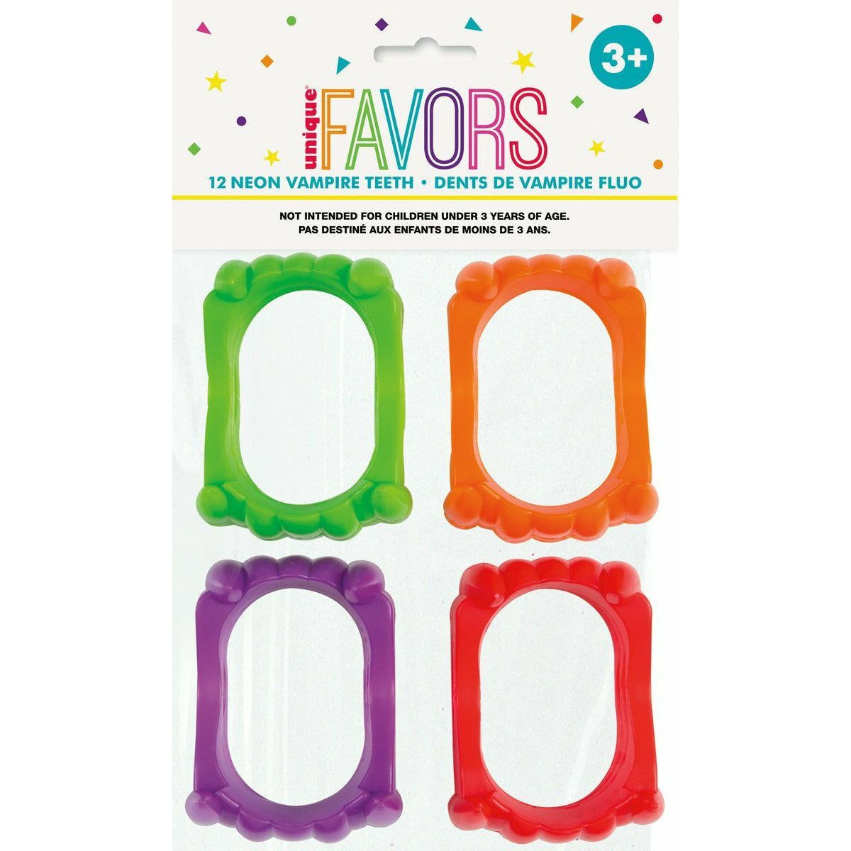 Neon Vampire Teeth - Party Favors 12Pk - Dollars and Sense