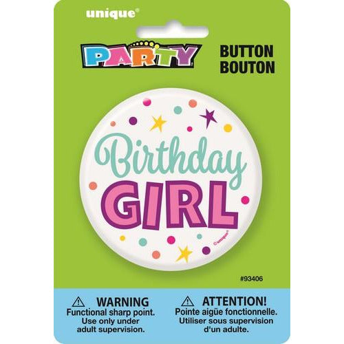 Birthday Button 75cm 3 Birthday Girl