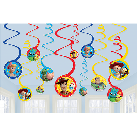 Toy Story 4 Spiral Hanging Swirl Decorations - 12 Pack Default Title