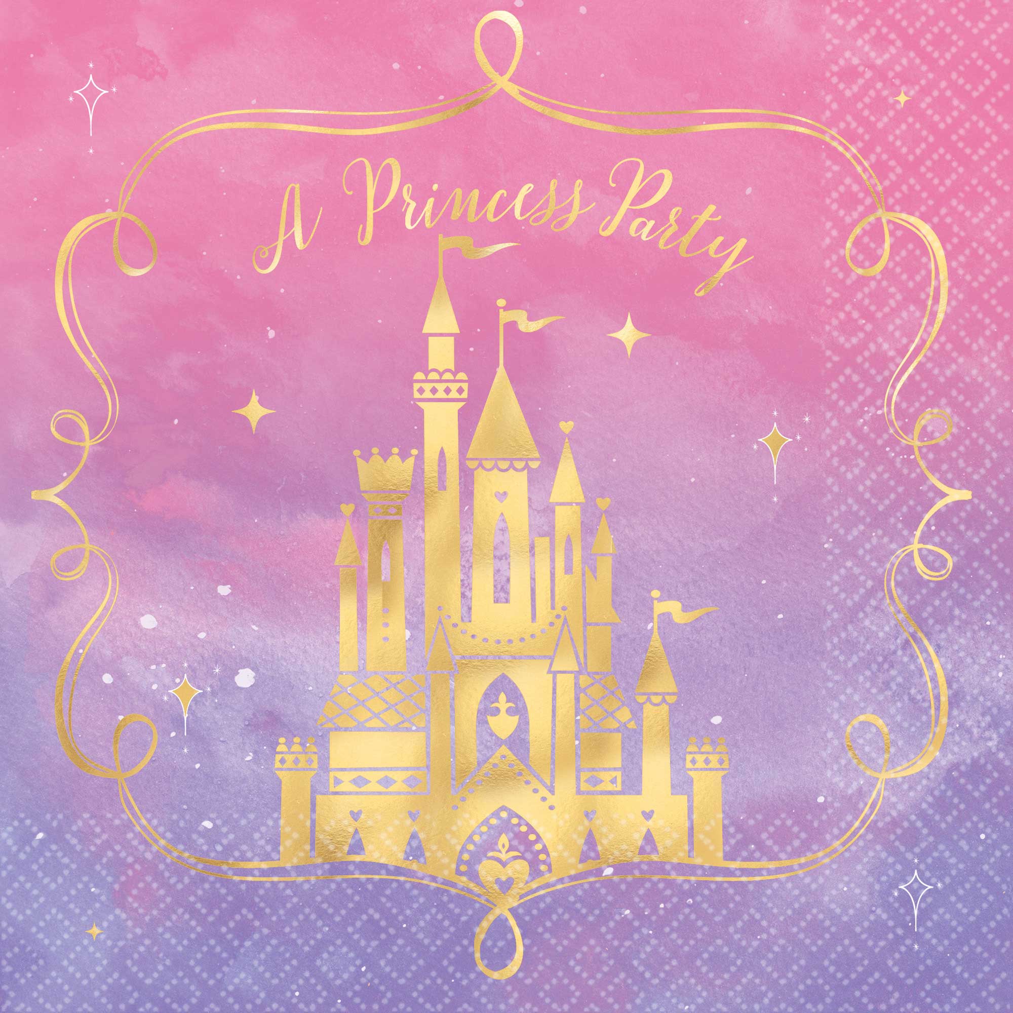Disney Princess Once Upon A Time Lunch Napkins Hot Stamped - 16 Pack Default Title