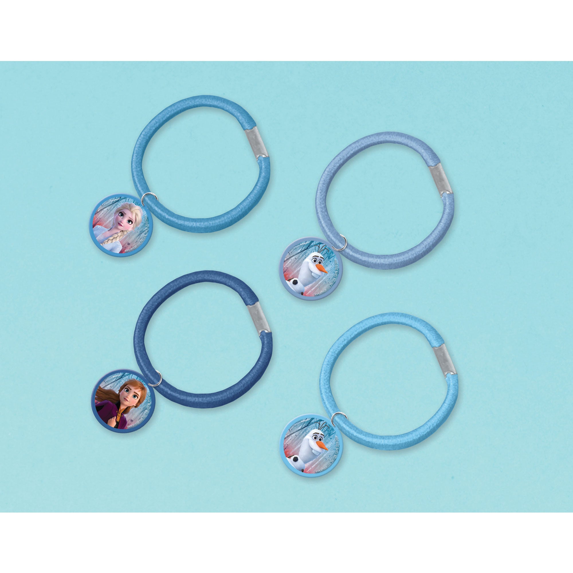 Frozen 2 Hair Ponies Hair Ties Elastic Assorted Designs - 8 Pack Default Title