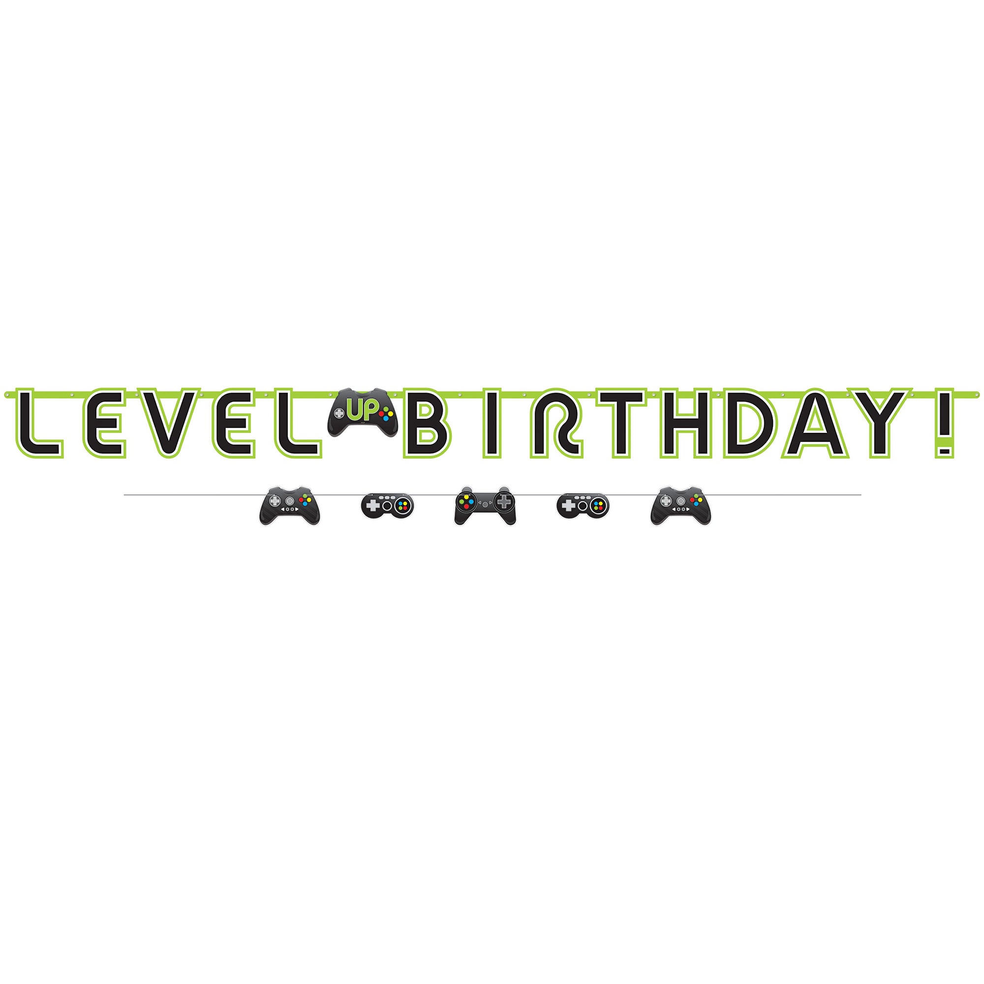 Gaming Level Up Jumbo Birthday Banner Kit Default Title