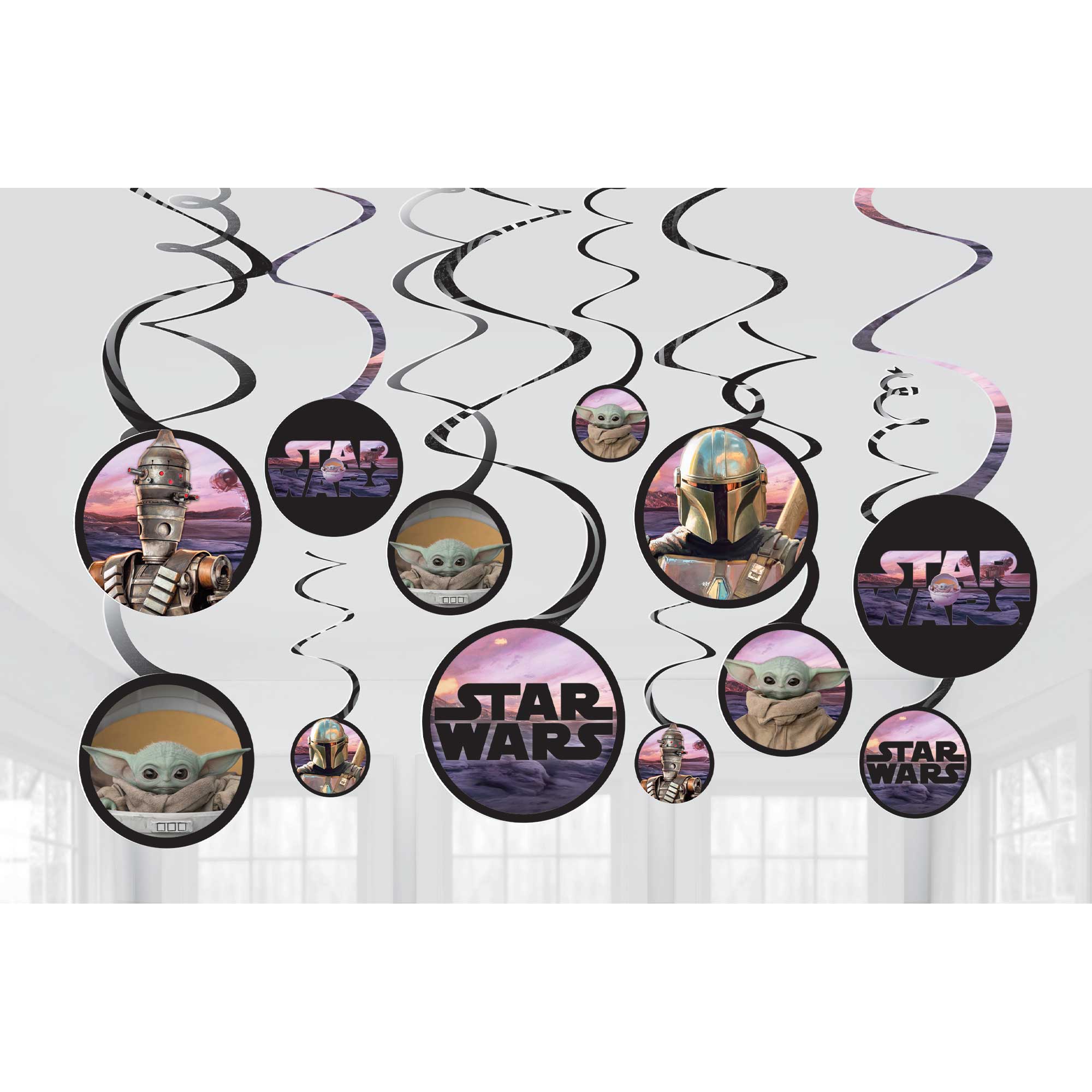 Star Wars The Mandalorian Spiral Swirl Decorations Value Pack - 12 Pack Default Title