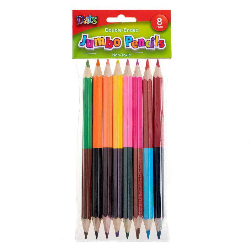 Jumbo Coloured Pencils - 8 Pack - Dollars and Sense