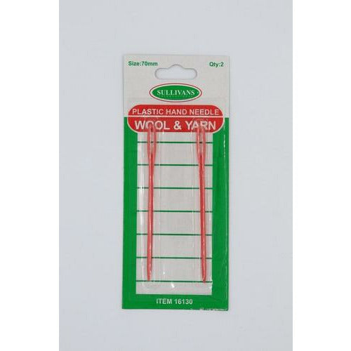 Plastic Hand Needles Wool and Yarn - 2 Pack 70mm Default Title