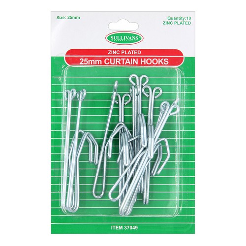 Zinc Plated Curtain Hooks - Dollars and Sense