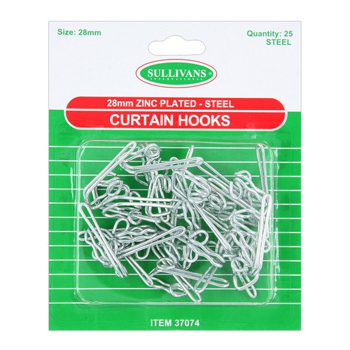 Zinc Plated Steel Curtain Hooks - Dollars and Sense