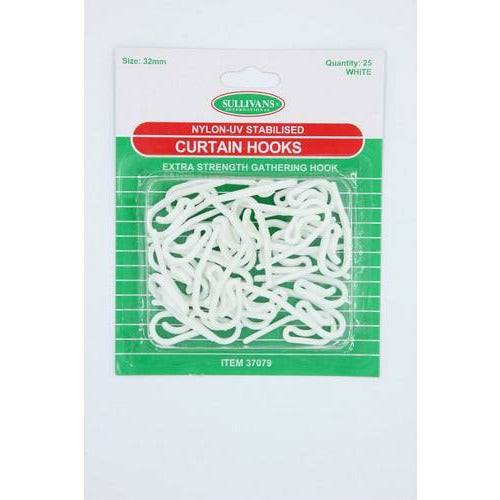 Nylon UV Stabilised Curtain Hooks - 25 Pack 32mm Default Title