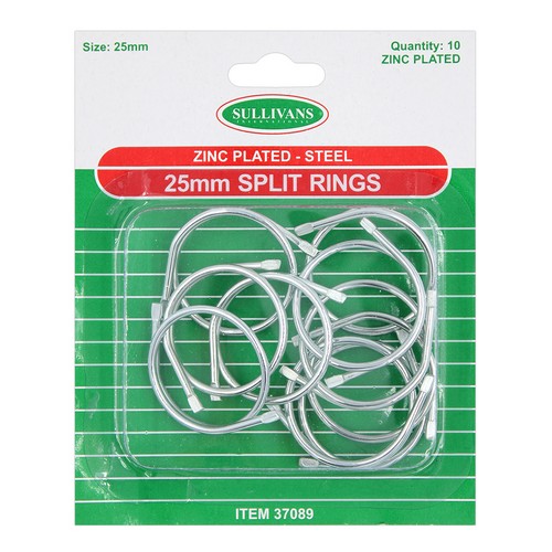 Zinc Plated Steel Curtain Split Rings - Dollars and Sense