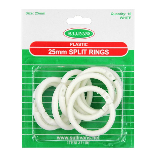 Plastic Curtain Split Rings - Dollars and Sense
