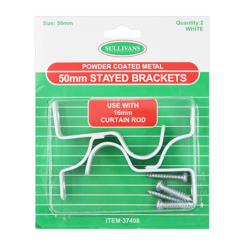 Stayed White Bracket - 50mm - Dollars and Sense