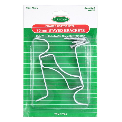 Stayed White Bracket - 75mm - Dollars and Sense