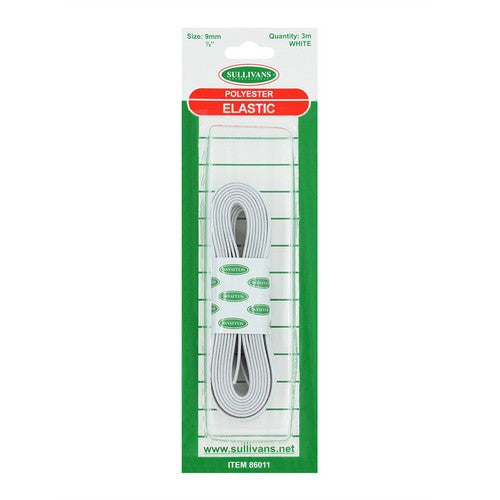 Polyester Elastic White - Dollars and Sense