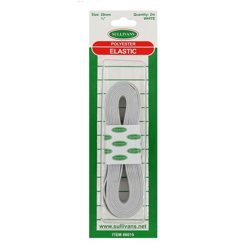 Polyester Elastic White - Dollars and Sense