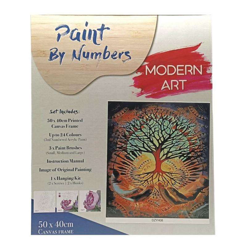 Buy Cheap art & craft online | Paint By Numbers Tree with Frame 40x50cm|  Dollars and Sense cheap and low prices in australia 