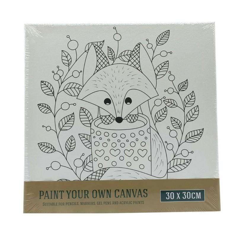 Buy Cheap art & craft online | Printed Canvas Fox 30X30cm|  Dollars and Sense cheap and low prices in australia