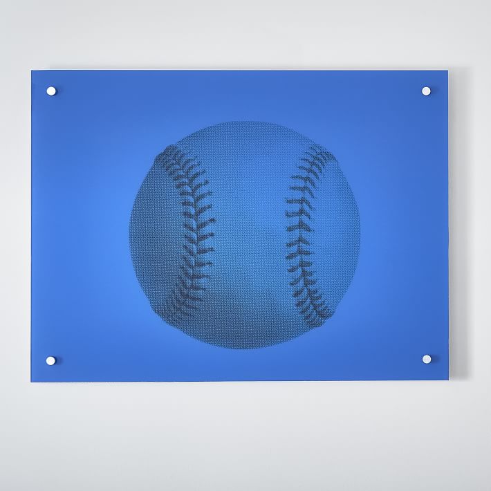 Pottery Barn Acrylic Baseball art 24 x 18 Default Title