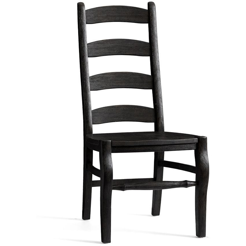 Pottery Barn Black Wynn Ladder Back Arm Chair - Dollars and Sense