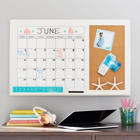 Dry Erase Calendar And Cork Board
