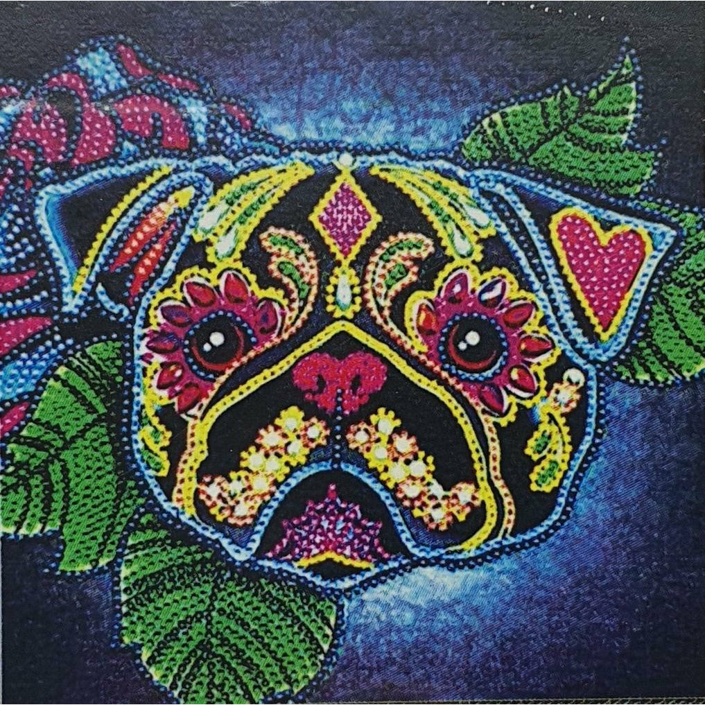 Diamond Art Kit 30x30cm Pug - Dollars and Sense