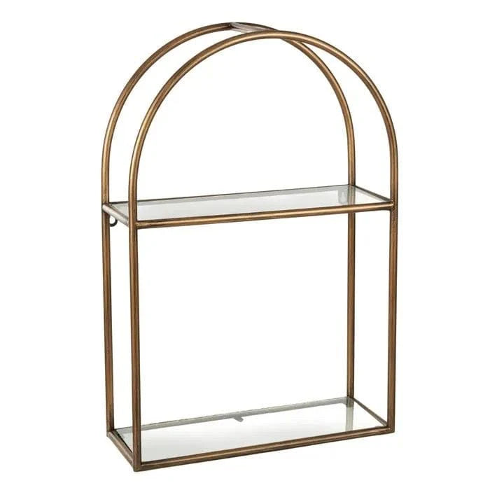 Pottery Barn Gold Metal Wall Shelf 40x15x60cm