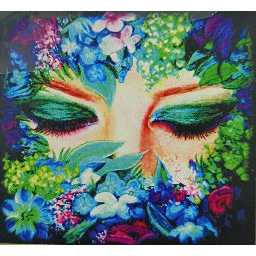 Diamond Art Kit - 30x40cm Lady's Floral Face - Dollars and Sense