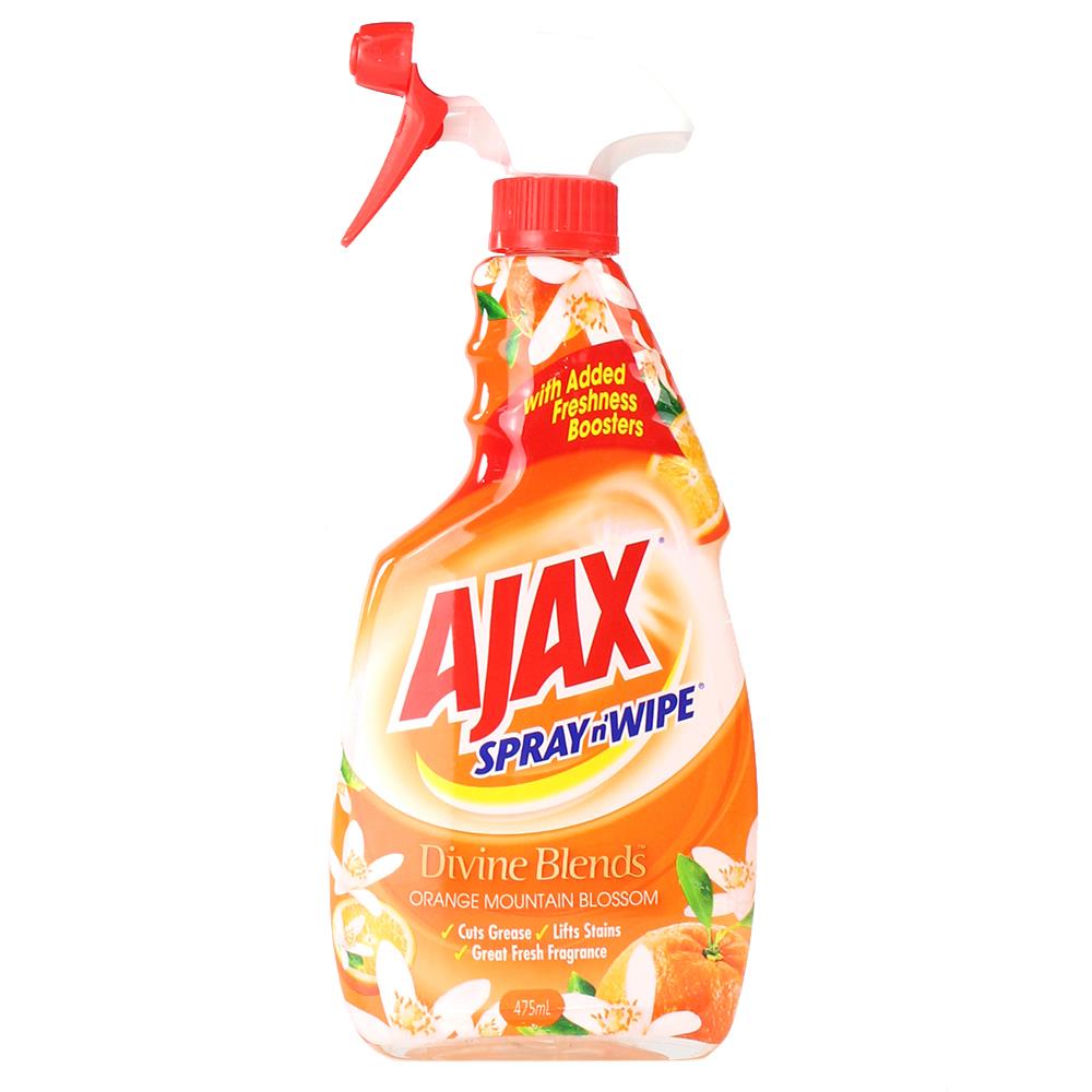 Ajax Spray and Wipe Divine Blends Orange Mountain Blossom - 475ml 1 Piece - Dollars and Sense