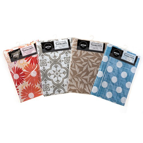 PEVA Flannel Backed Tablecloth - 130x130cm 1 Piece Assorted - Dollars and Sense