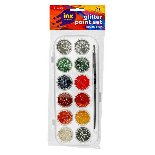 Glitter Paint Set with Brush - 1 Piece - Dollars and Sense