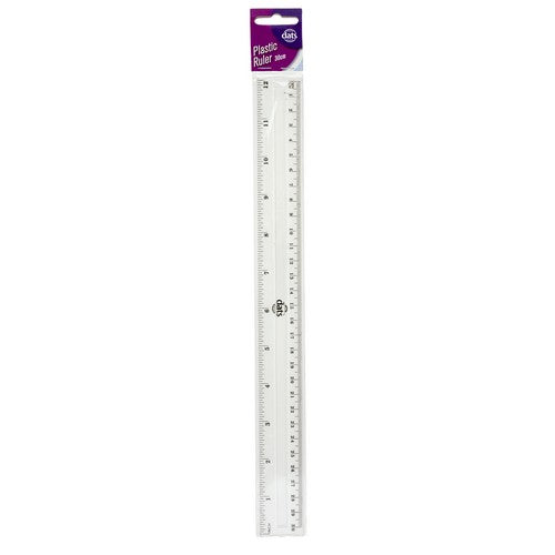 Ruler - Clear Plastic SKU 51784 - Dollars and Sense