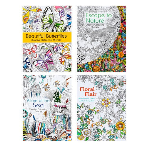Adult Colouring Book A4 - 32 Pages 1 Piece Assorted - Dollars and Sense