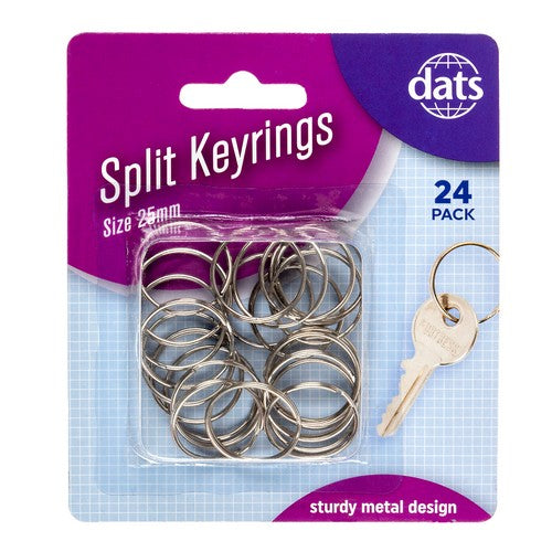 Keyring Split Ring - 25mm 24 Pack 1 Piece - Dollars and Sense