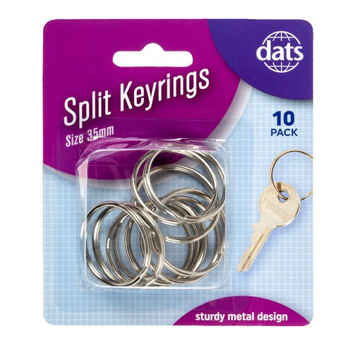 Keyring Split Ring - 35mm 10 Pack 1 Piece - Dollars and Sense