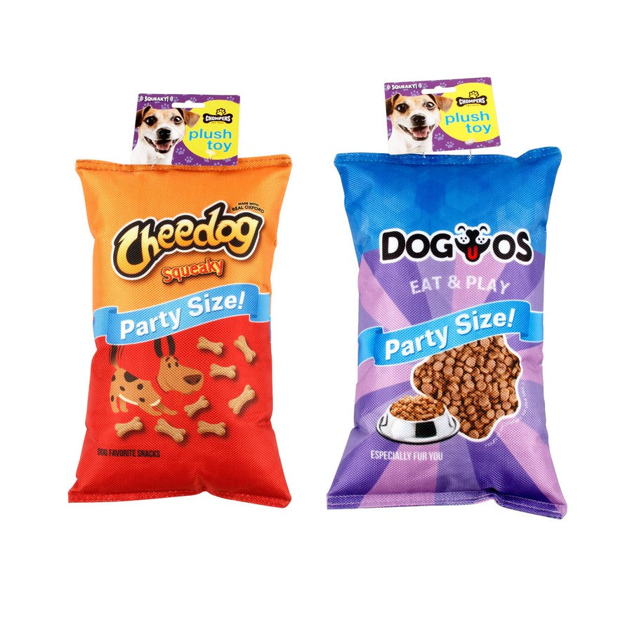 Dog Toy Squeaky Plush Pet Food Packet - Dollars and Sense