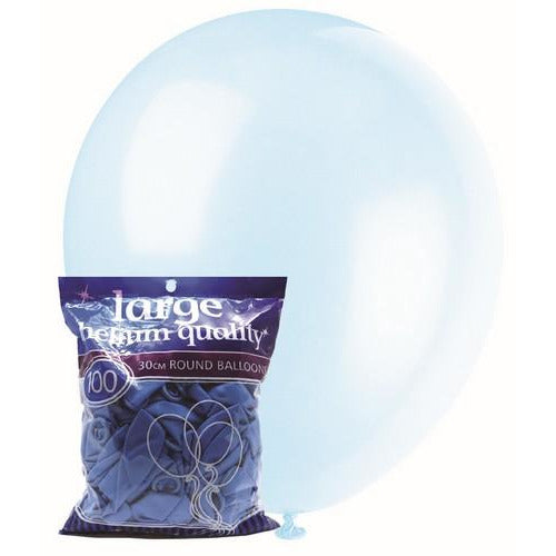 Sky Blue - 100 x 30cm (12) Decorator Balloons