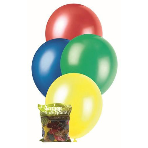 Assorted - 100 x 30cm (12) Metallic Balloons