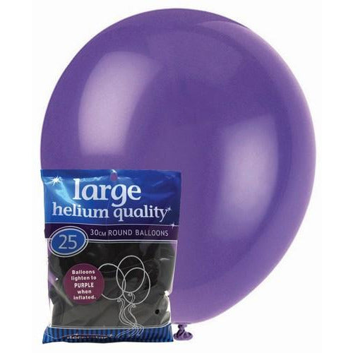 Purple - 25 x 30cm (12) Decorator Balloons