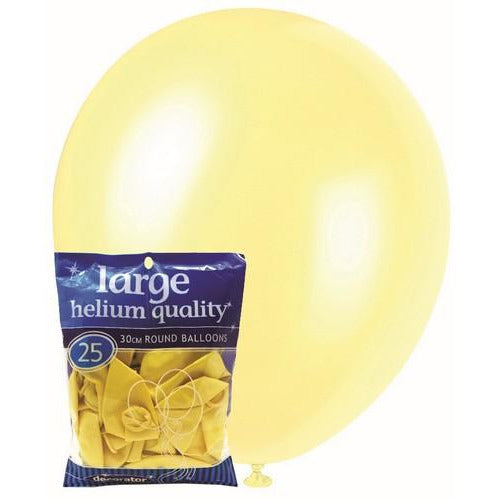 Cream - 25 x 30cm (12) Decorator Balloons