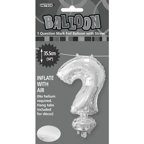 Silver ? Alphabet Foil Balloon 35cm Default Title