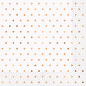 Rose Gold Mini Polka Dot Foil Stamped Luncheon Napkins 2ply 33x33cm 16Pk - Dollars and Sense