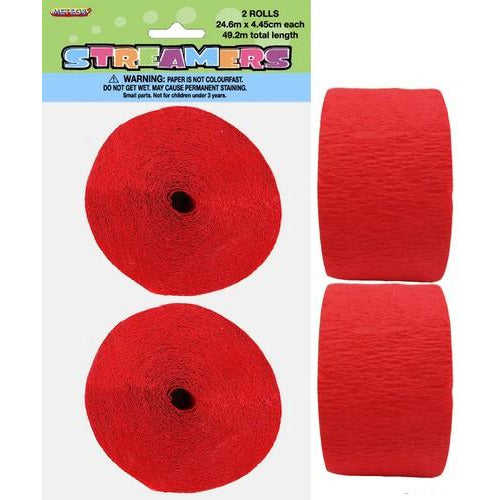 Crepe Streamers Ruby Red 2 x 24m Default Title