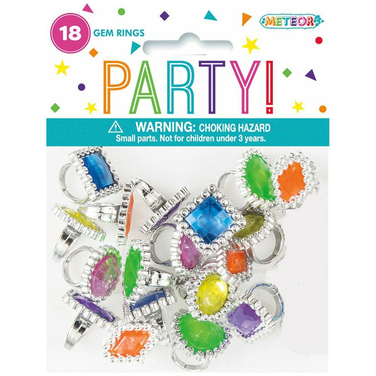 Gem Rings - Party Favors 18Pk - Dollars and Sense