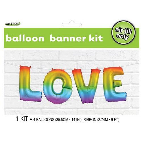 Love Rainbow 35.5cm (14) Foil Letter Balloon Kit