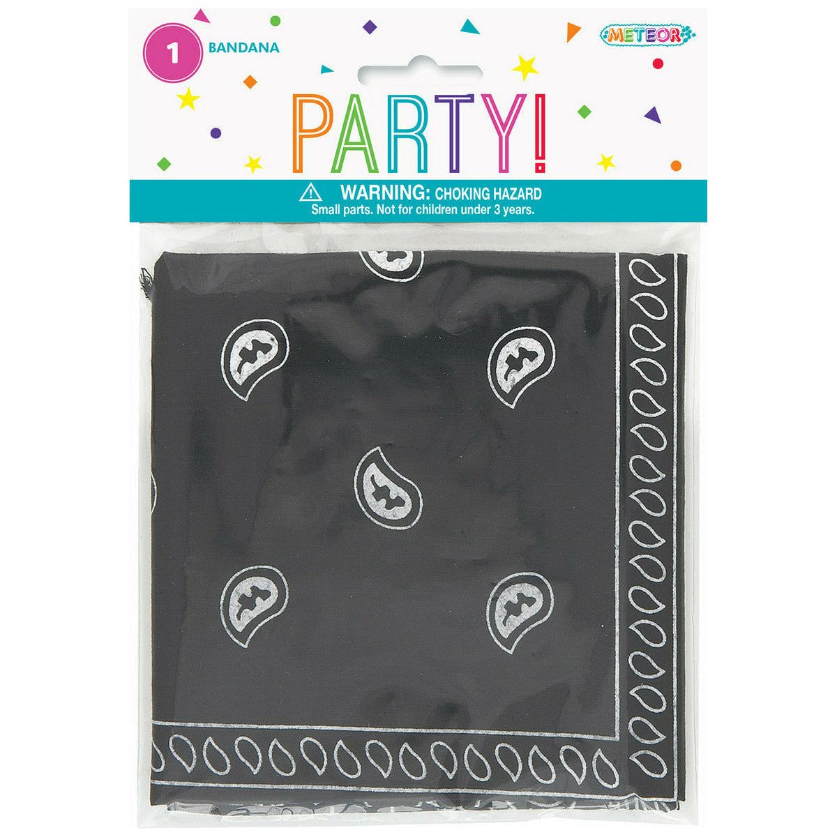 Bandanna Paisley Black - 1 Piece - Dollars and Sense