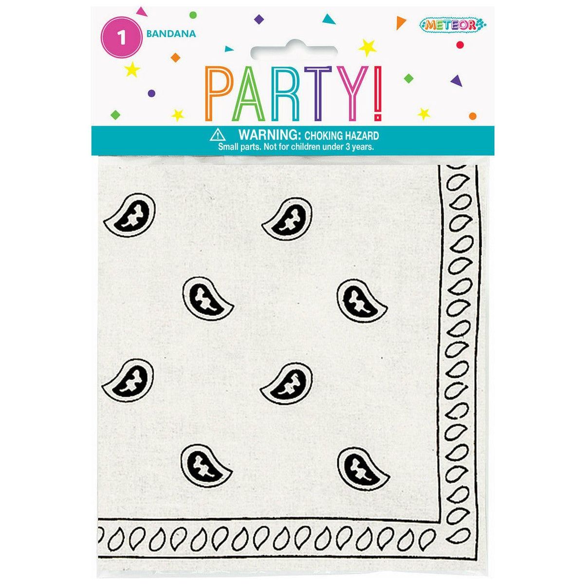 Bandana Paisley White - 1 Piece - Dollars and Sense