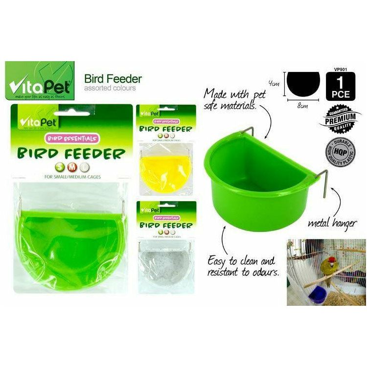 Bird Feeder Small to Medium Cages- 4x8cm 1 Piece Assorted - Dollars and Sense