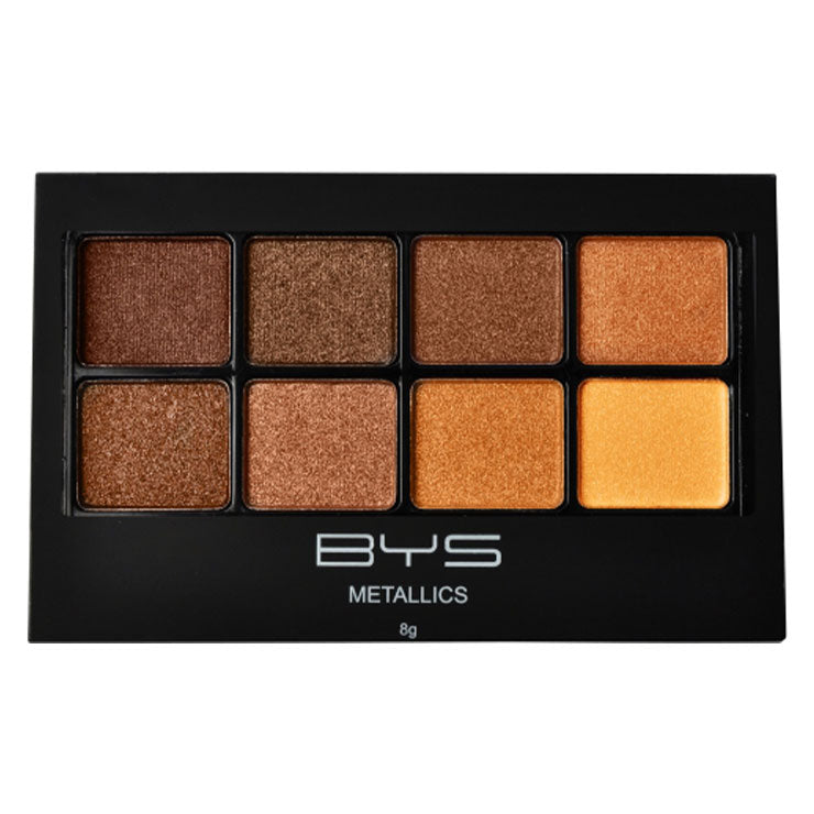 BYS Eyeshadow 8 Palette Set Metallic Browns - 8g 1 Piece - Dollars and Sense