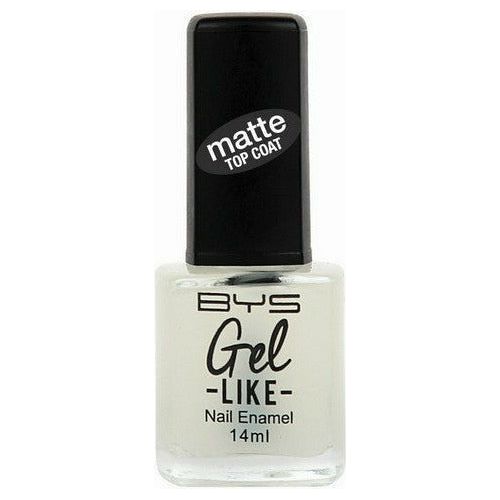 BYS Gel-Like Nail Enamel Matte Gel Top Coat - 14ml 1 Piece - Dollars and Sense