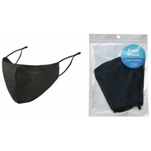 Face Mask Three Layer Black - 1 Piece - Dollars and Sense
