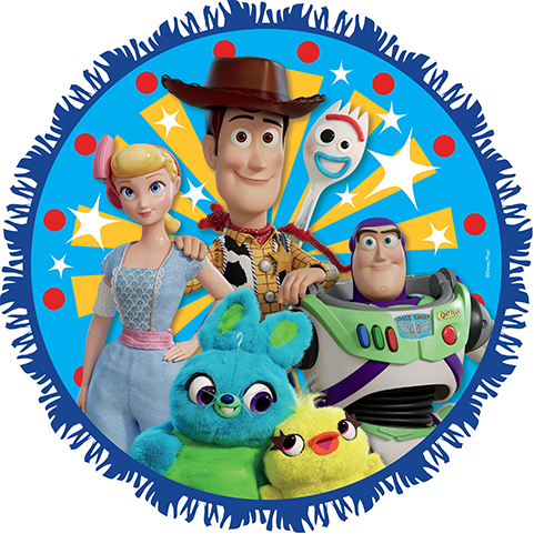 Toy Story 4 Expandable Pull String Drum Pinata - 35x35x9cm Default Title